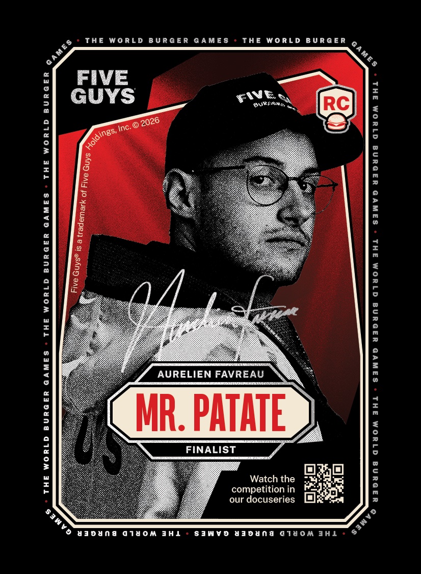 Aurelien Favreau trading card, front