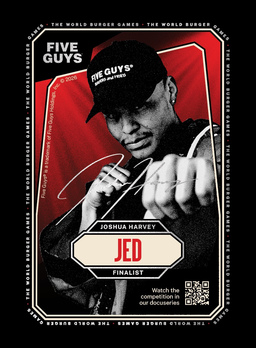 Joshua Harvey trading card, front
